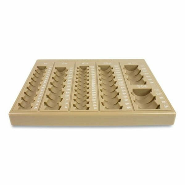 Compasion 7.75 x 10 x 1.5 in. Plastic 6 Compartments Denominations Tray, Tan CO3215594